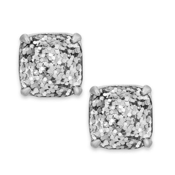 KATE SPADE • Silver Glitter & Glee Earrings - Picture 1 of 5